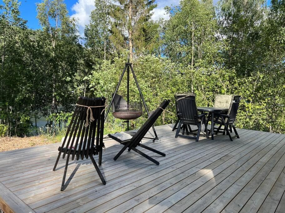 Koselig hytte med uteplas ved Hallingdalselva photo 5