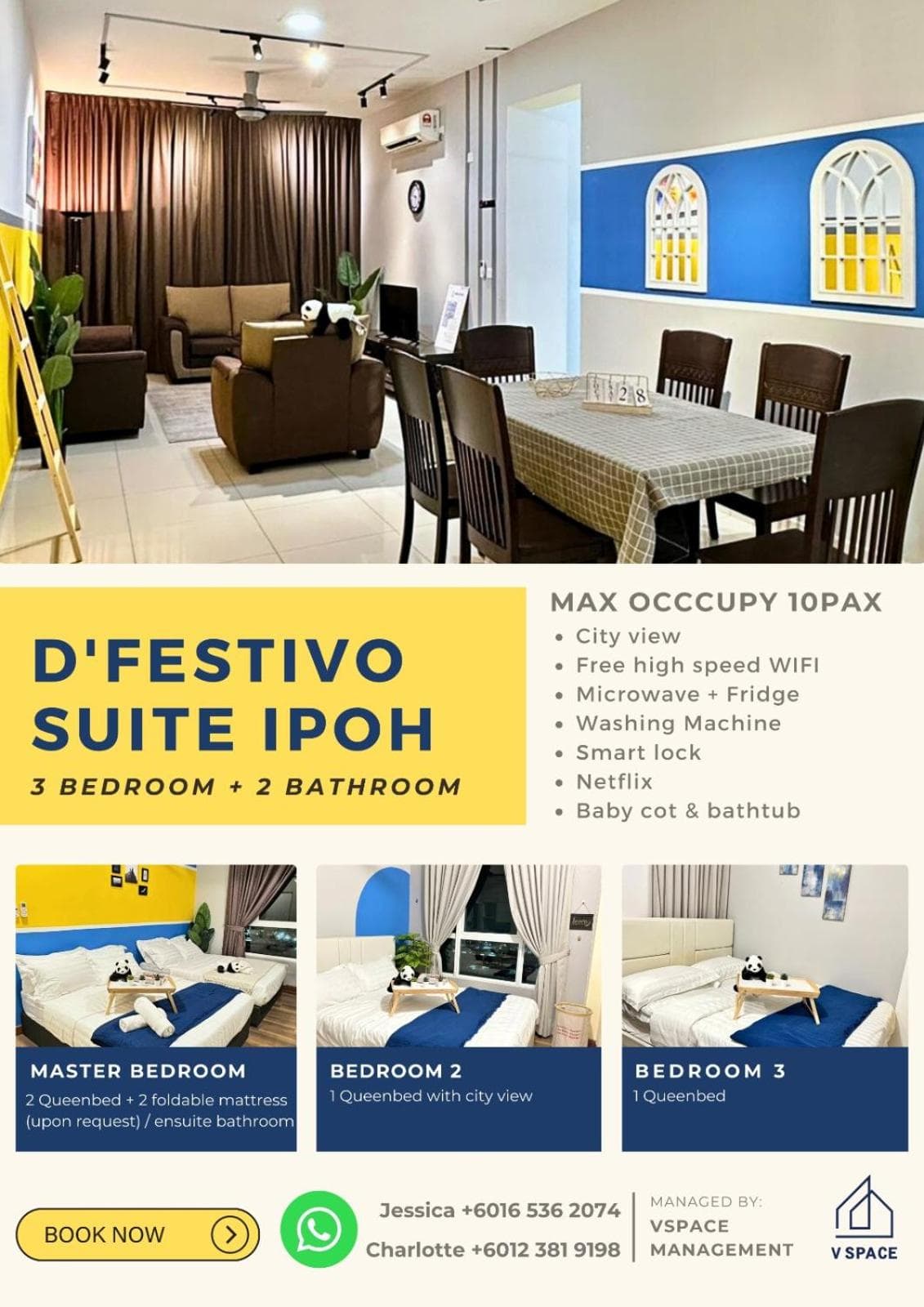 Ipoh D Festivo Suites 6-10pax 10mins to Sunway Tambun by IWH photo 9