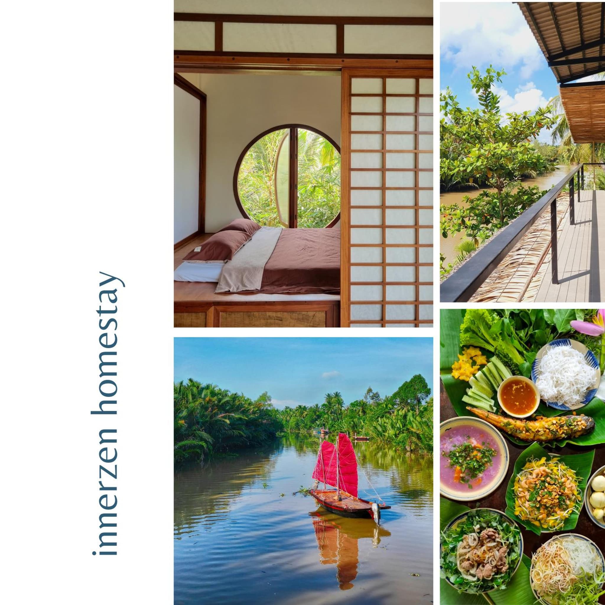 The Zen - InnerZen Mekong Riverside homestay Ben Tre 1 bed for 1-2 persons, 2 beds for 3-4 persons
