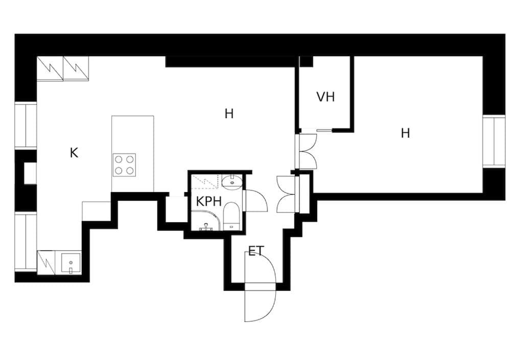Renovated 64m2 apartment photo 7