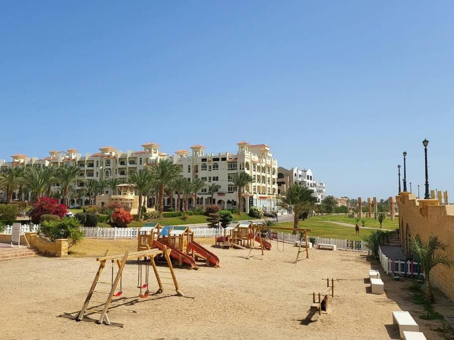 Velký apartmán 50 m od pláže s přístupem zdarma- Sahl Hasheesh Hurghada resort Andalusie photo 6