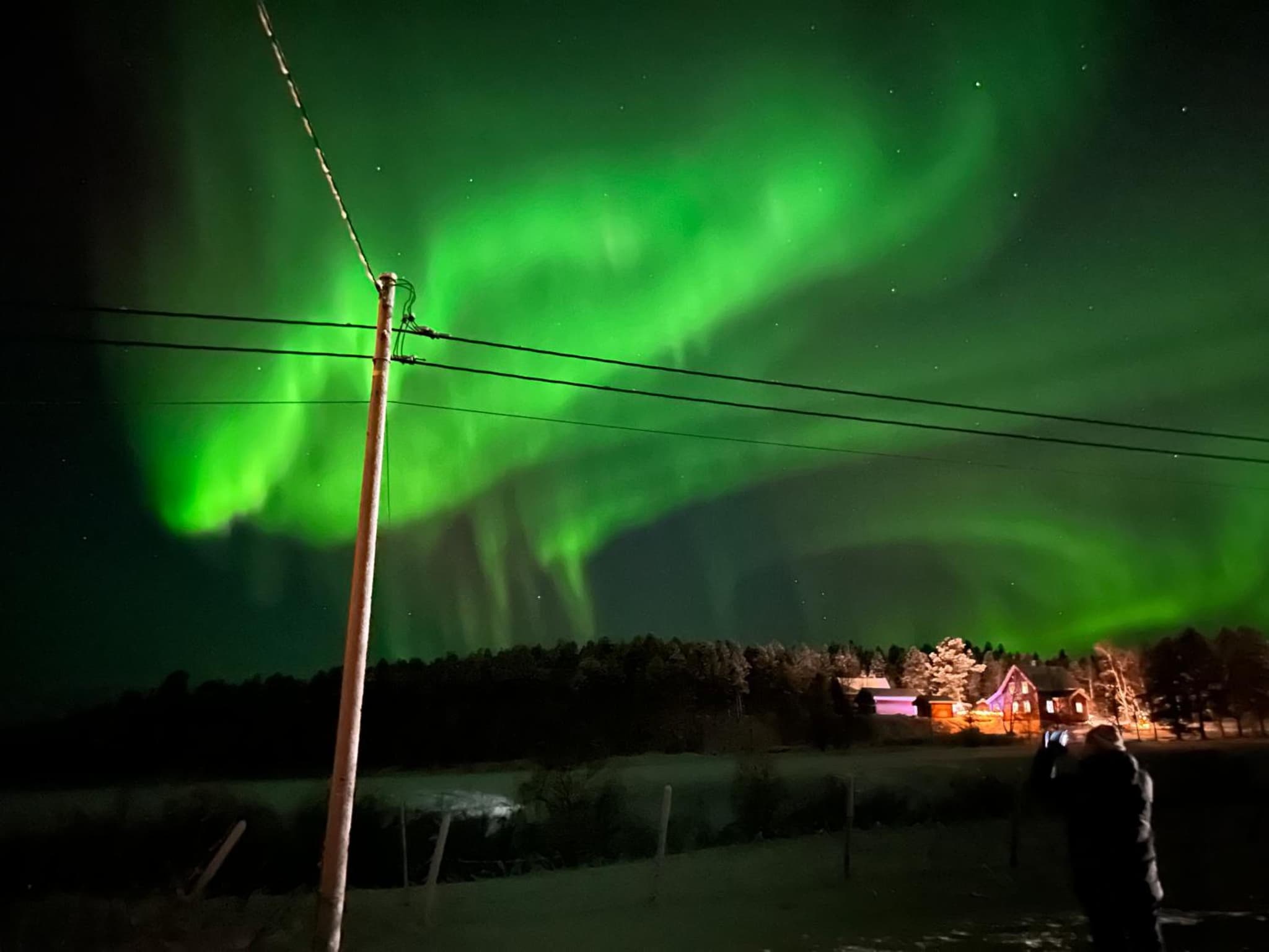 House in the lights and Aurora photo 9