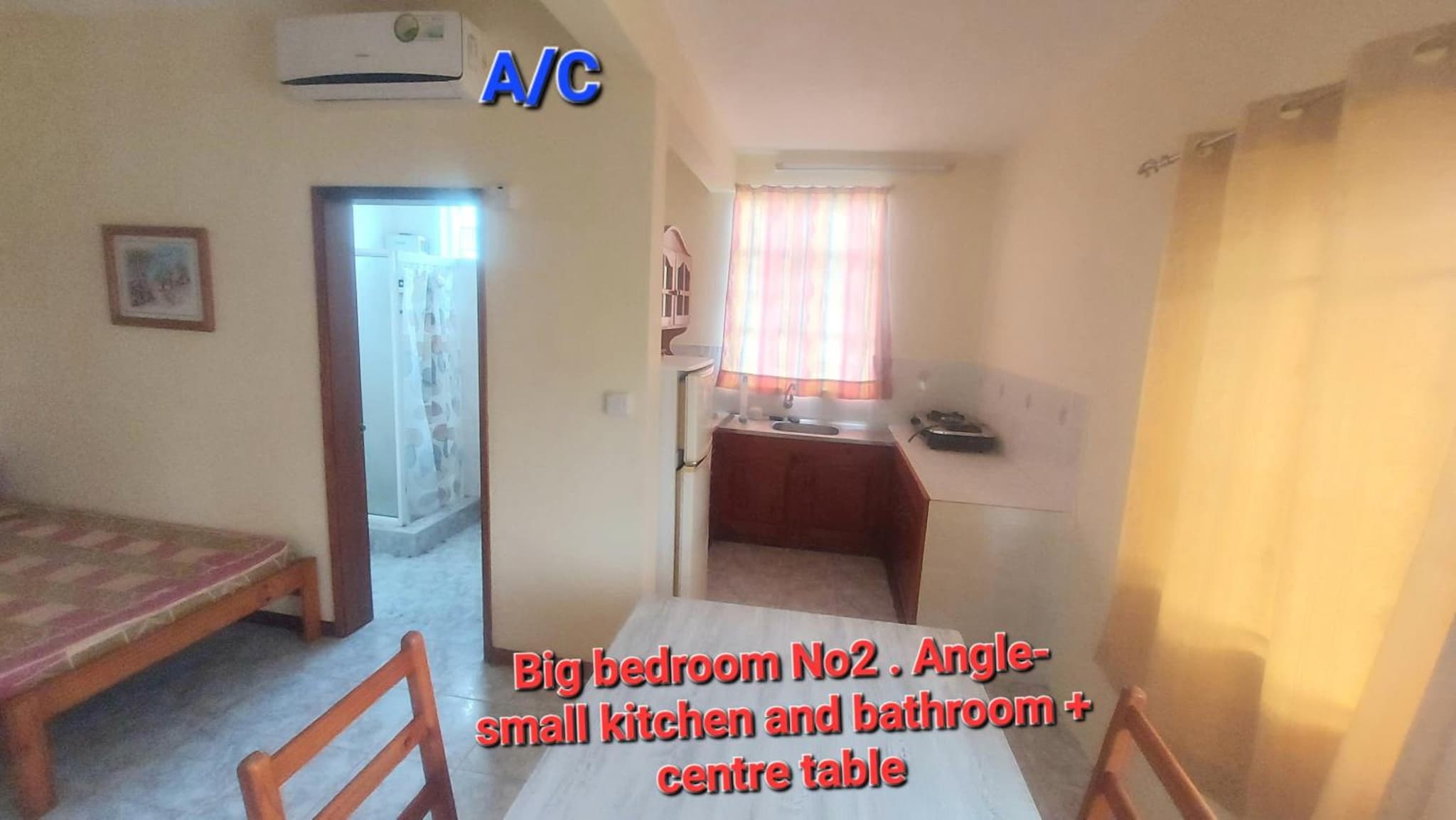 Spacious Groundfloor apartment 150m- public beach- AC both rooms photo 9