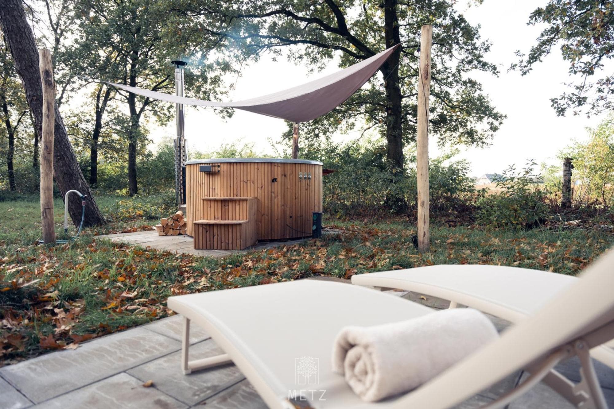 Sallands natuurhuisje Hellendoorn hottub Metz