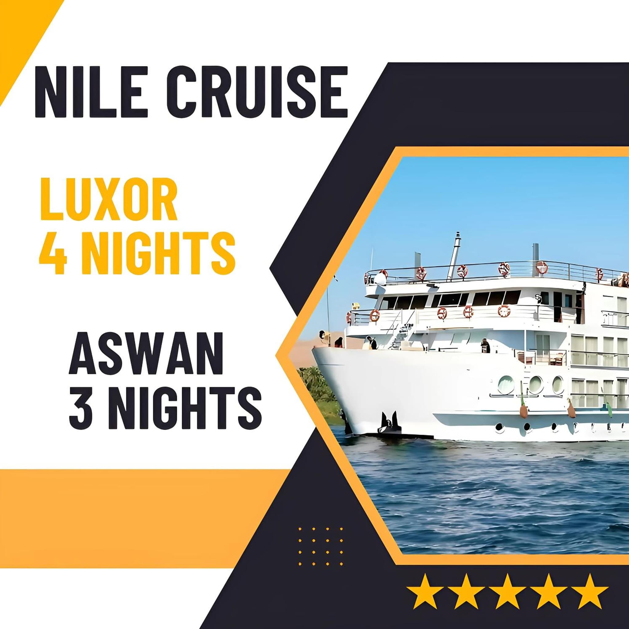Nile Cruise ROYAL II every Friday from ASWAN 3 nights & every Monday from LUXOR 4 nights
