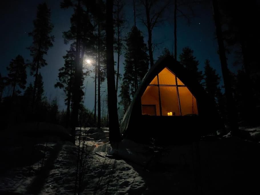 Private Lakefront Dome Cabin Sauna & Breakfast Lumous photo 4
